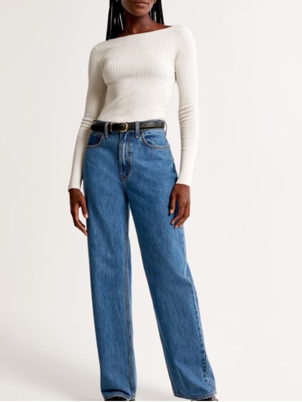 Abercrombie The Loose High Rise Curve Love 25 R Denim
